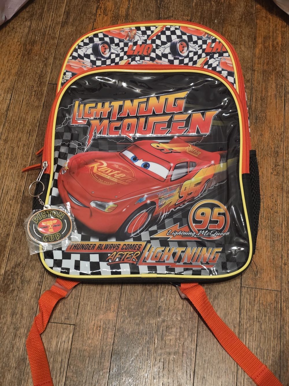 Disney Lightning McQueen Kids Backpack in Red, Black and Yellow